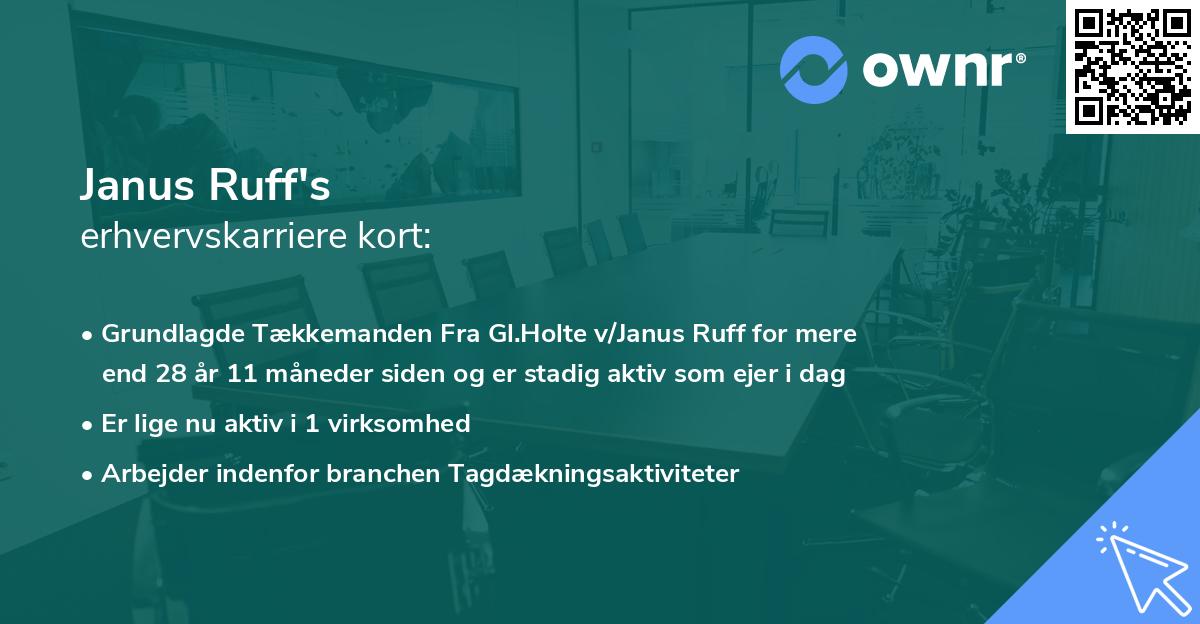 Janus Ruff's erhvervskarriere kort