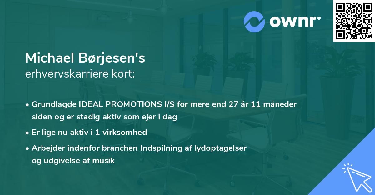 Michael Børjesen's erhvervskarriere kort