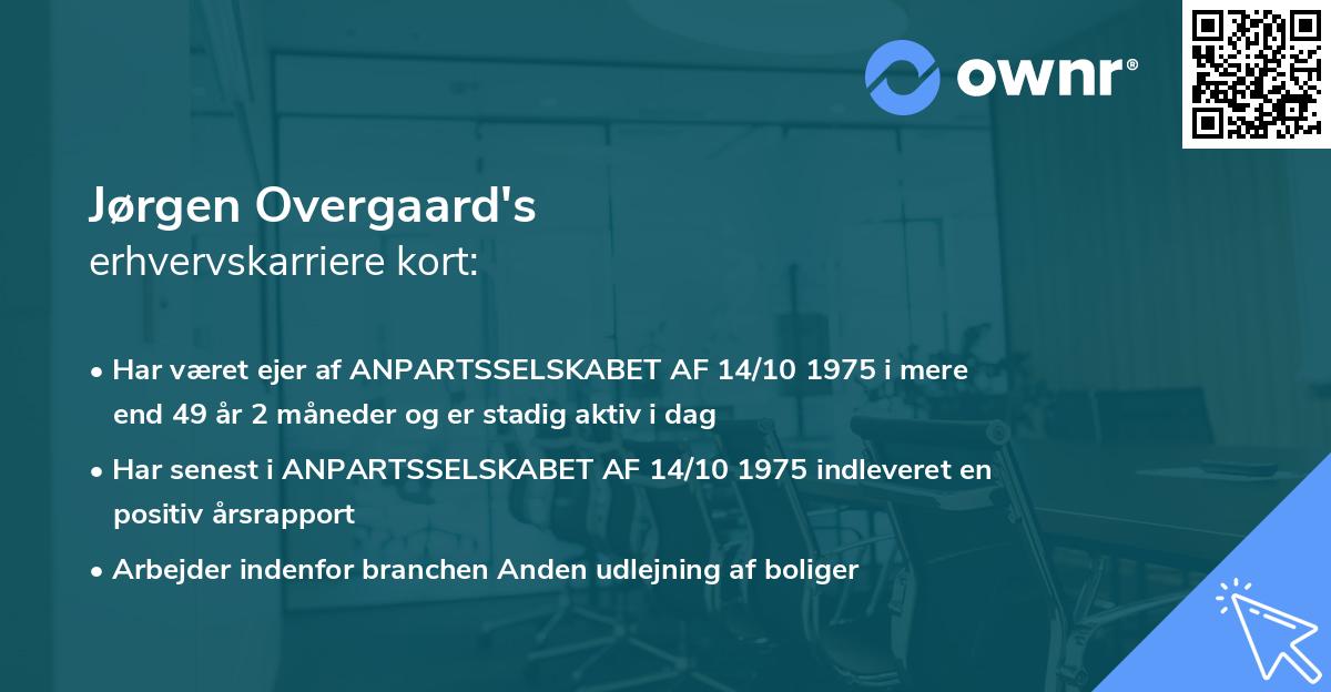 Jørgen Overgaard's erhvervskarriere kort