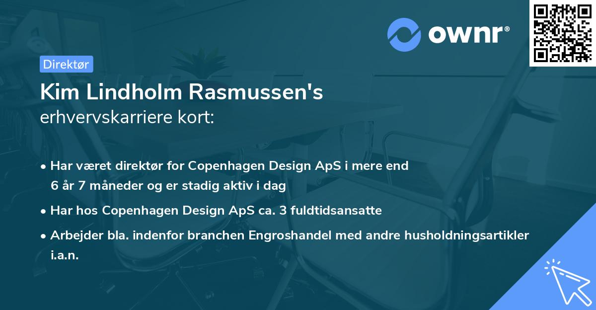 Kim Lindholm Rasmussen's erhvervskarriere kort