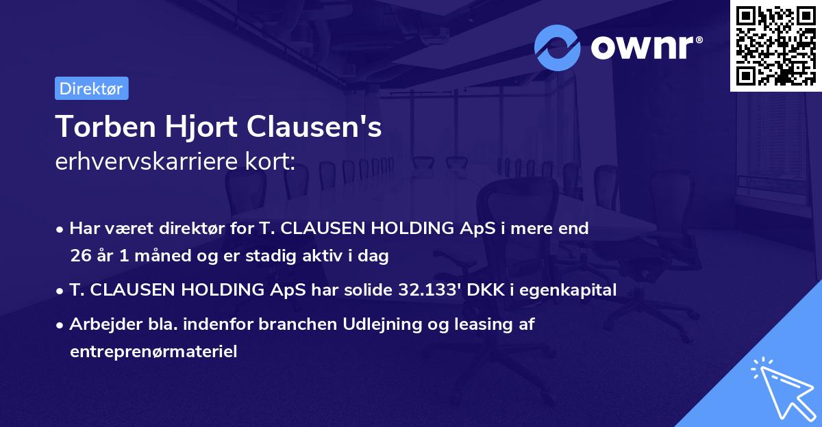 Torben Hjort Clausen's erhvervskarriere kort