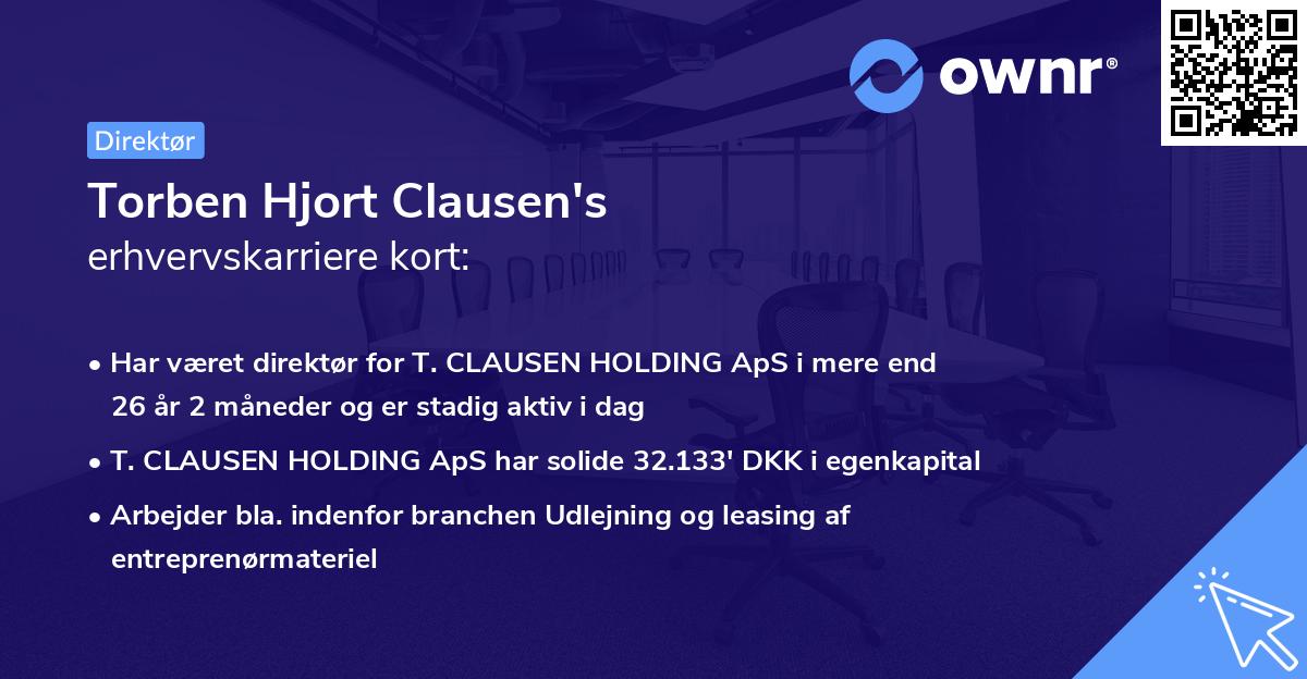 Torben Hjort Clausen's erhvervskarriere kort