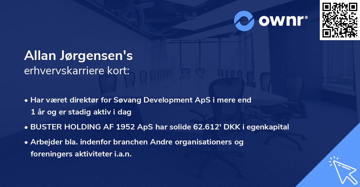 Allan Jørgensen's erhvervskarriere kort