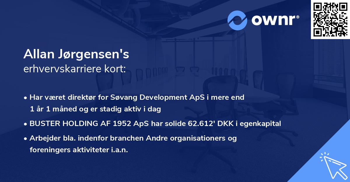 Allan Jørgensen's erhvervskarriere kort