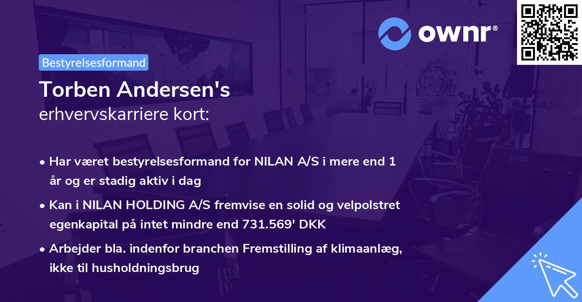 Torben Andersen's erhvervskarriere kort