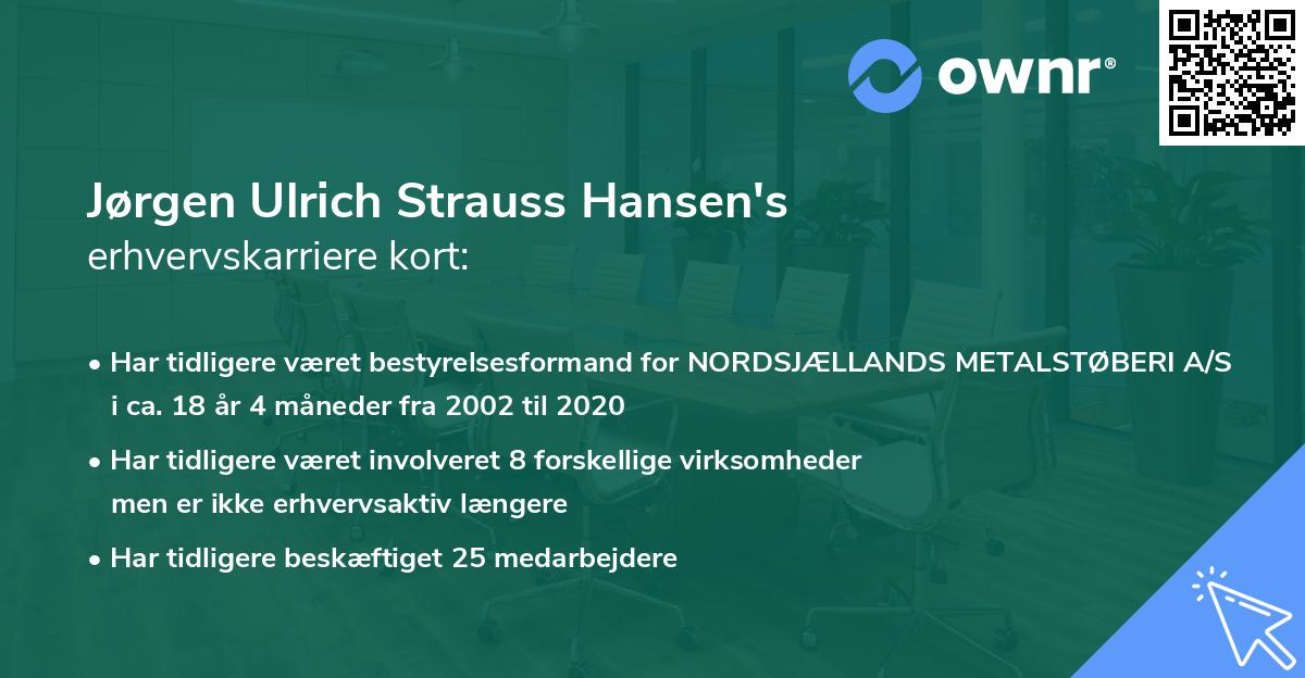 Jørgen Ulrich Strauss Hansen's erhvervskarriere kort
