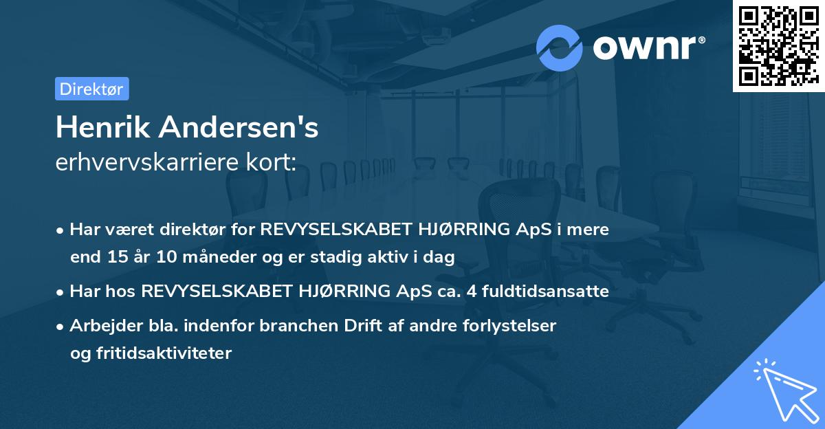 Henrik Andersen's erhvervskarriere kort