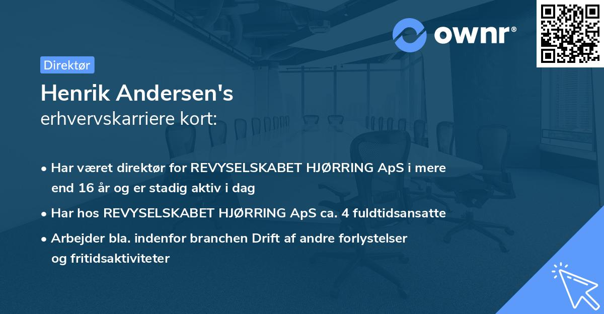 Henrik Andersen's erhvervskarriere kort