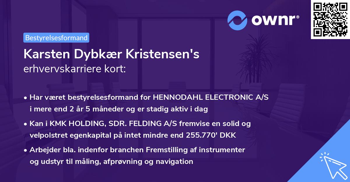 Karsten Dybkær Kristensen's erhvervskarriere kort