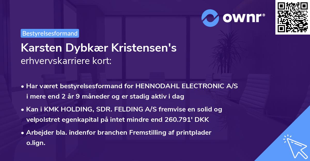 Karsten Dybkær Kristensen's erhvervskarriere kort