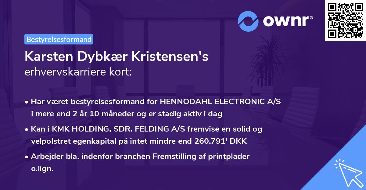 Karsten Dybkær Kristensen's erhvervskarriere kort
