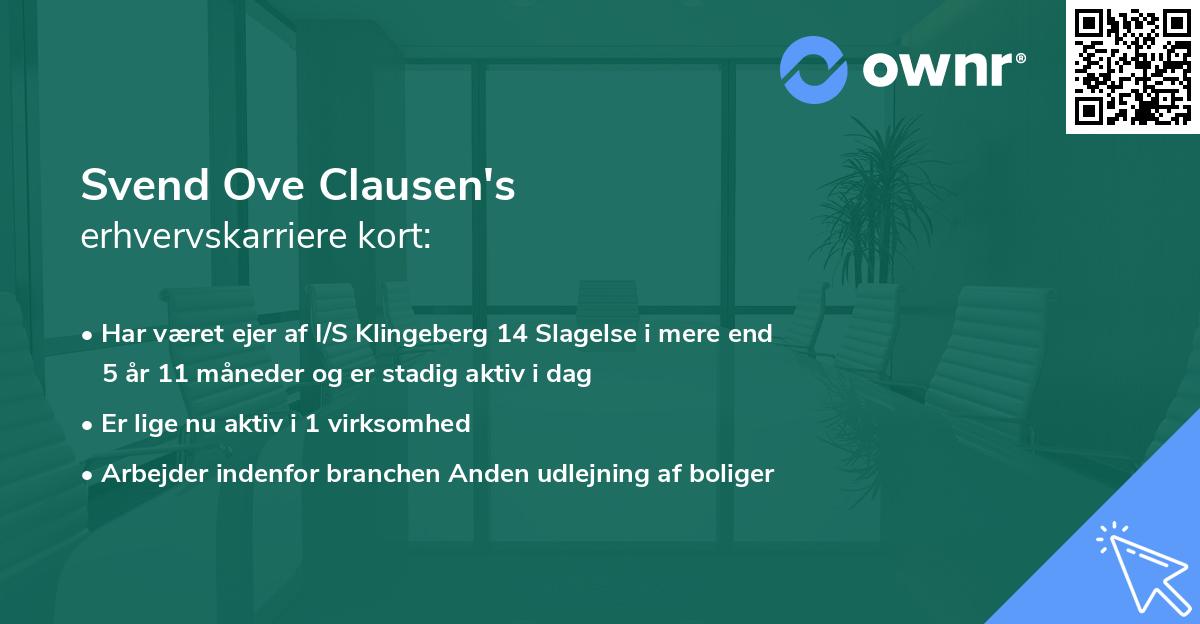 Svend Ove Clausen's erhvervskarriere kort