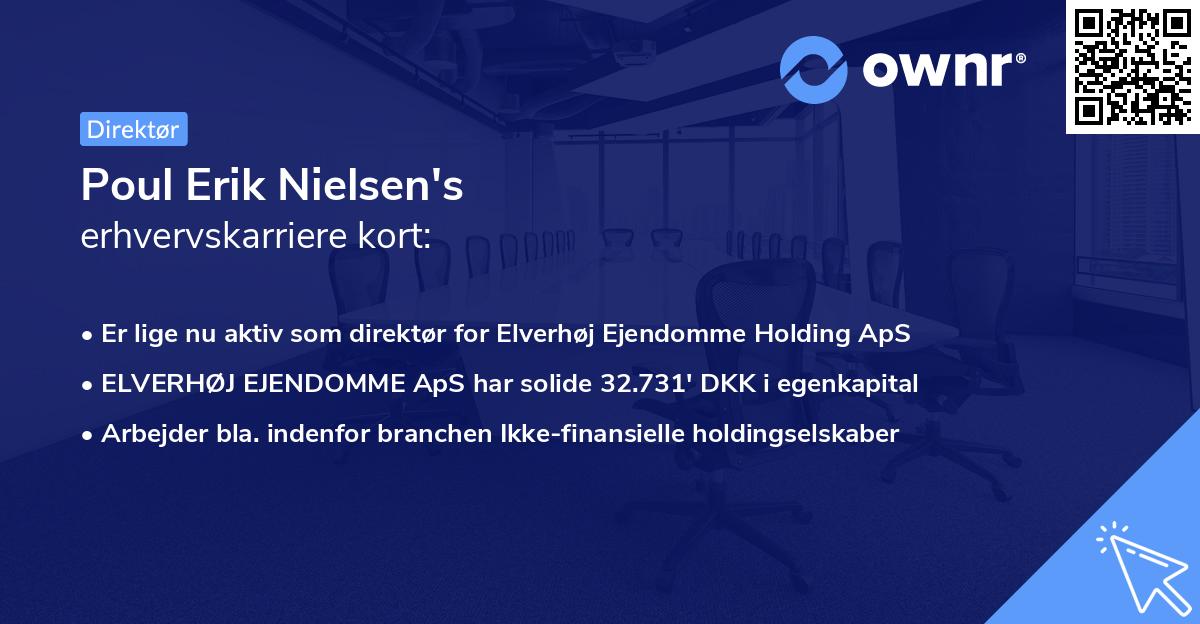 Poul Erik Nielsen's erhvervskarriere kort