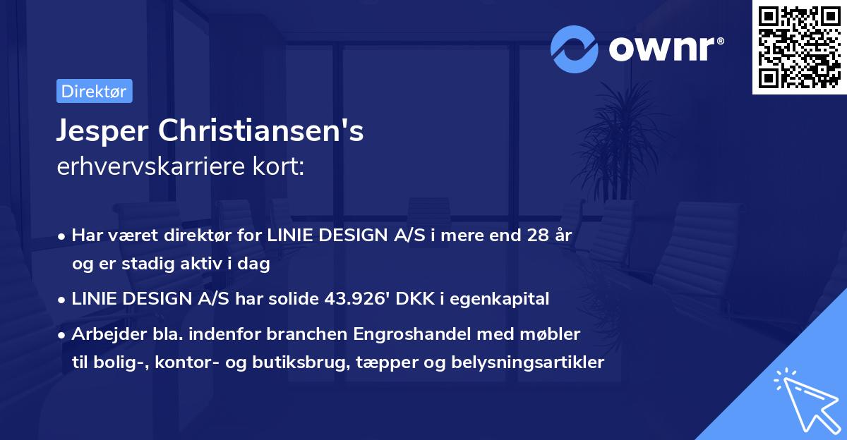 Jesper Christiansen's erhvervskarriere kort