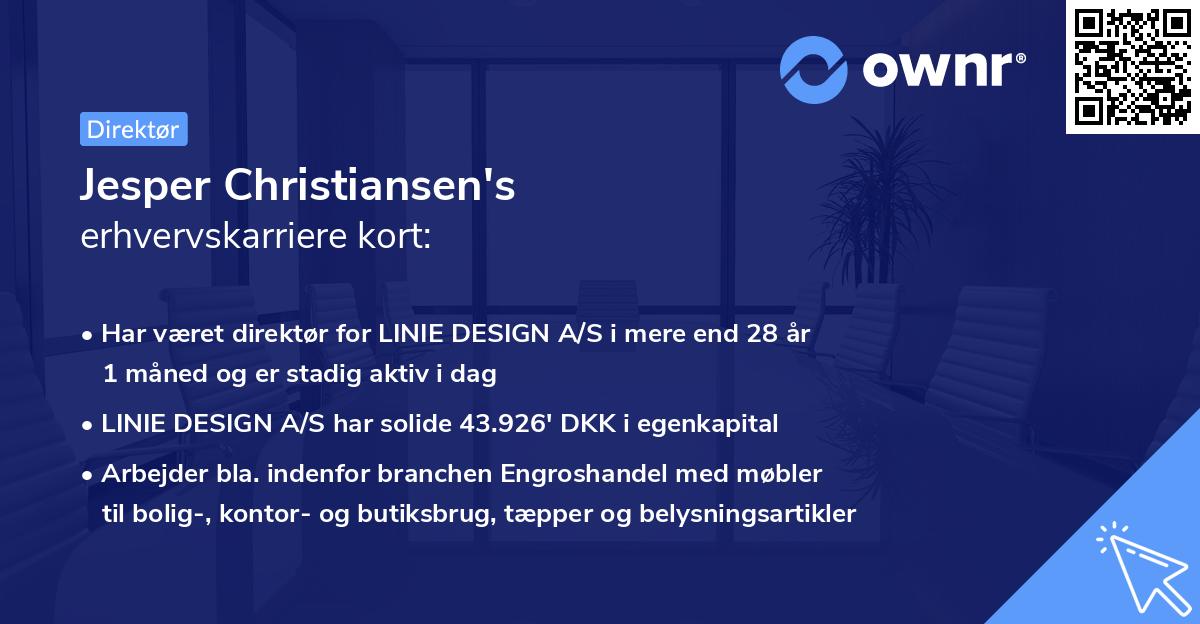 Jesper Christiansen's erhvervskarriere kort
