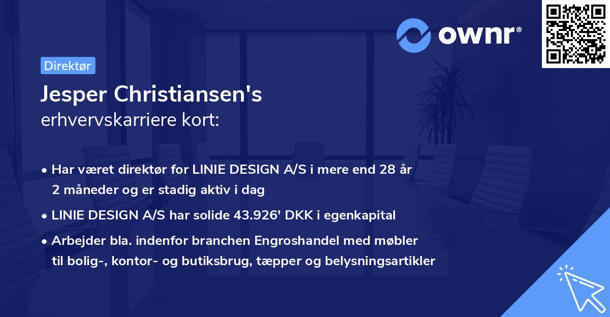 Jesper Christiansen's erhvervskarriere kort