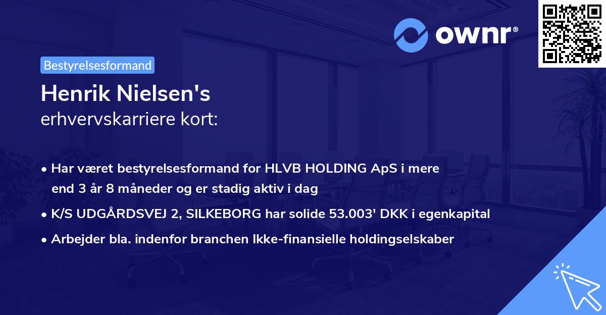 Henrik Nielsen's erhvervskarriere kort