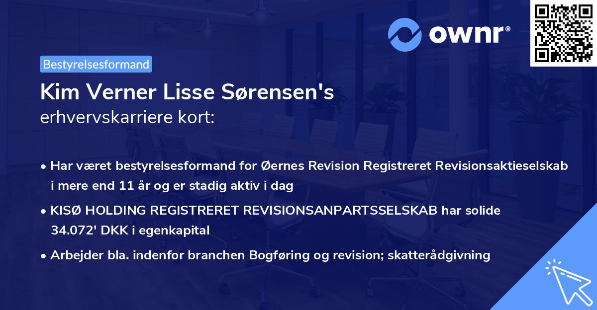 Kim Verner Lisse Sørensen's erhvervskarriere kort