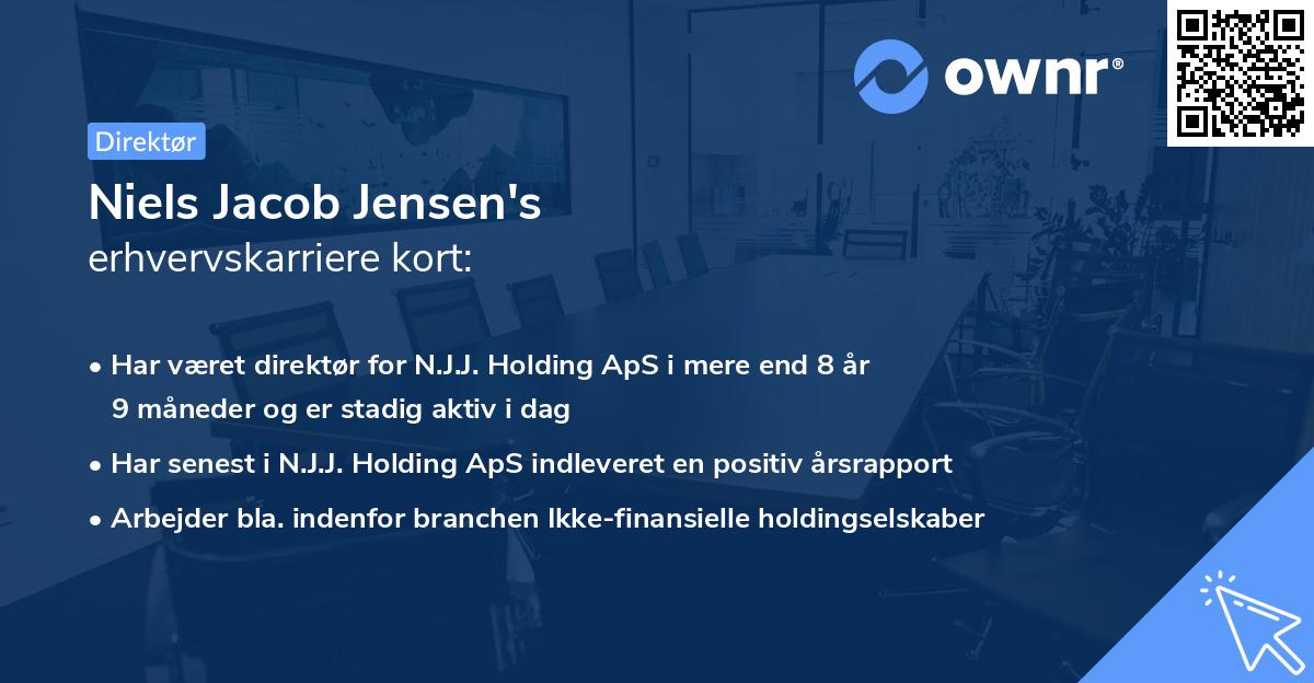 Niels Jacob Jensen's erhvervskarriere kort