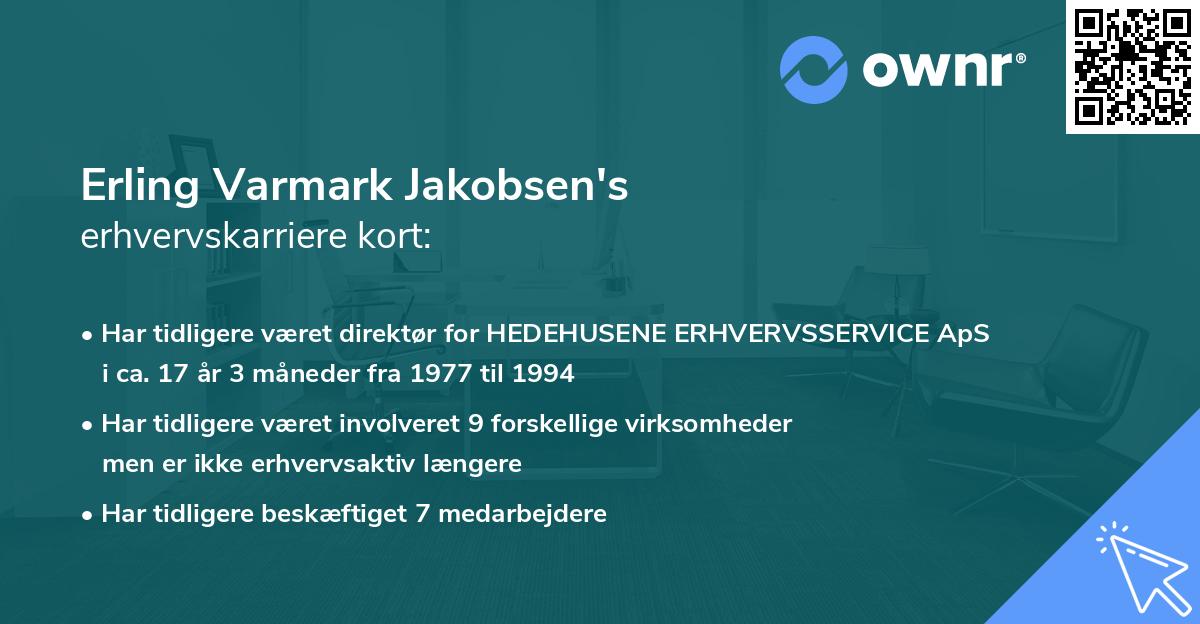 Erling Varmark Jakobsen's erhvervskarriere kort