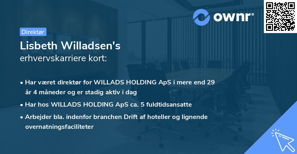 Lisbeth Willadsen's erhvervskarriere kort