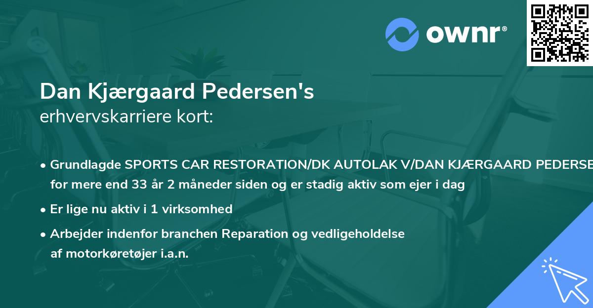 Dan Kjærgaard Pedersen's erhvervskarriere kort