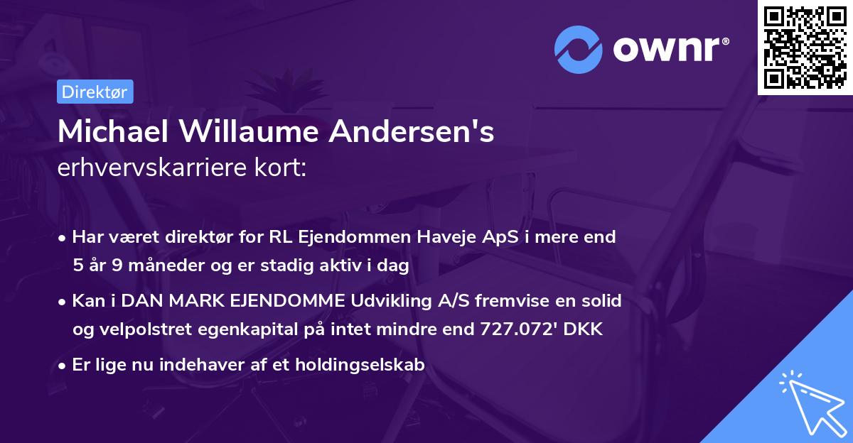 Michael Willaume Andersen's erhvervskarriere kort