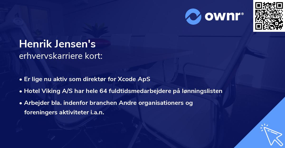 Henrik Jensen's erhvervskarriere kort