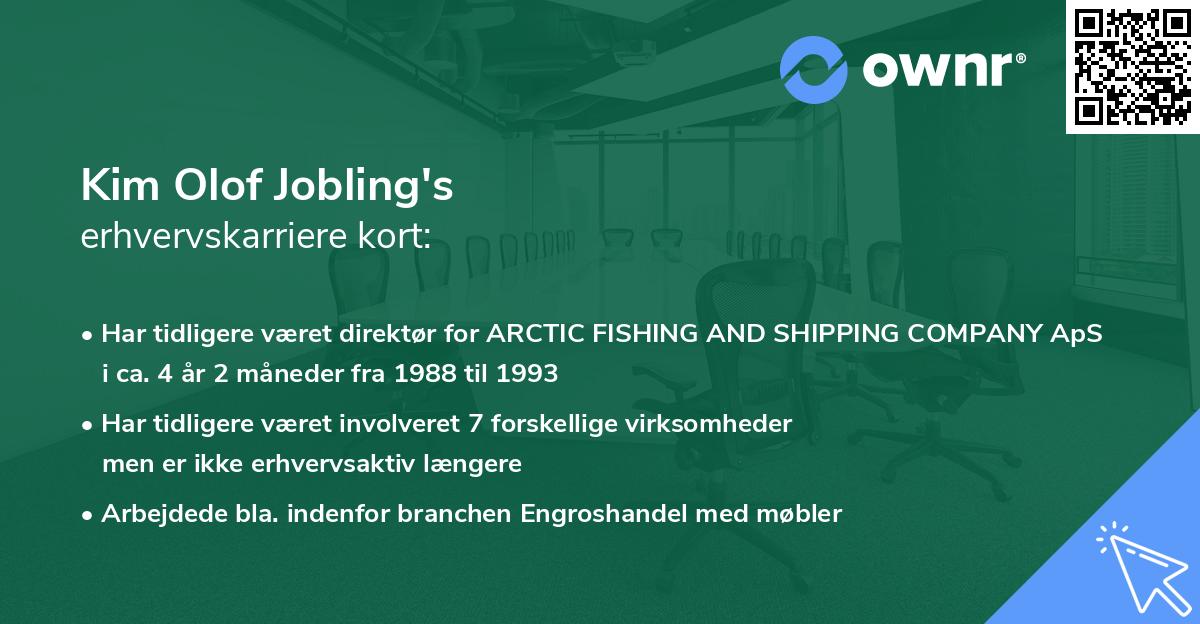 Kim Olof Jobling's erhvervskarriere kort