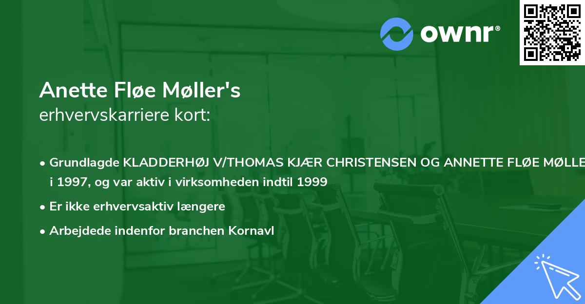 Anette Fløe Møller's erhvervskarriere kort