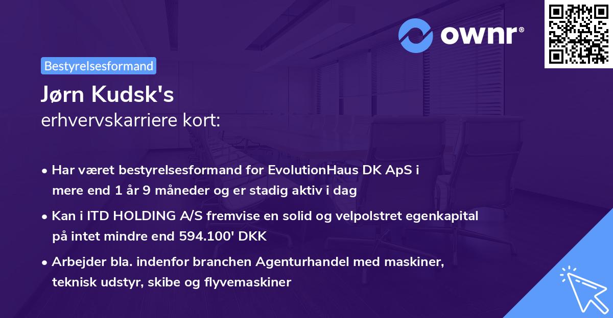 Jørn Kudsk's erhvervskarriere kort