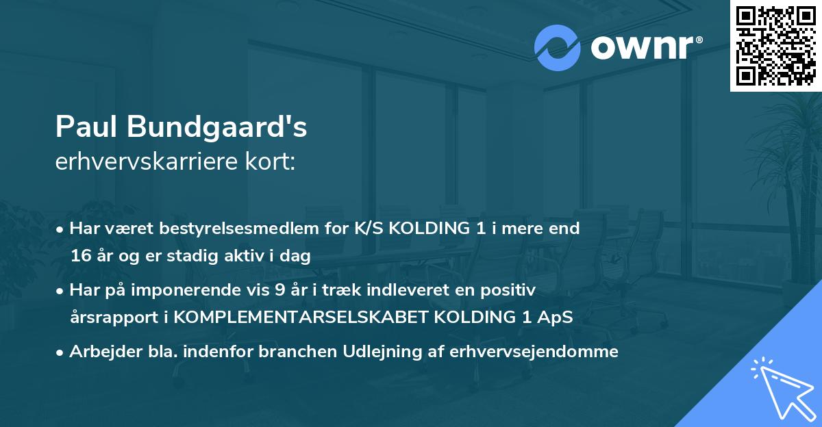 Paul Bundgaard's erhvervskarriere kort