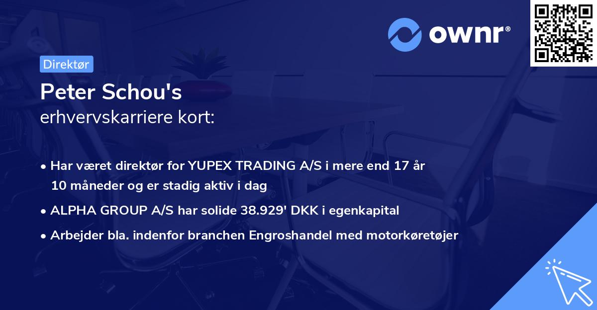 Peter Schou's erhvervskarriere kort