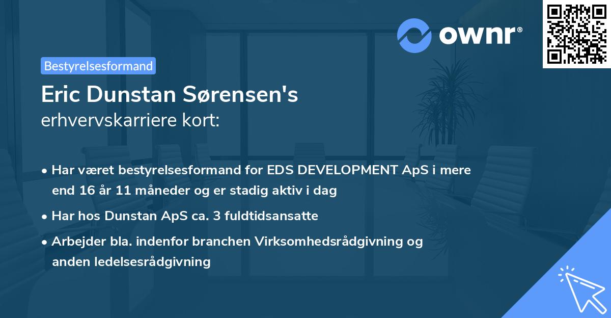 Eric Dunstan Sørensen's erhvervskarriere kort