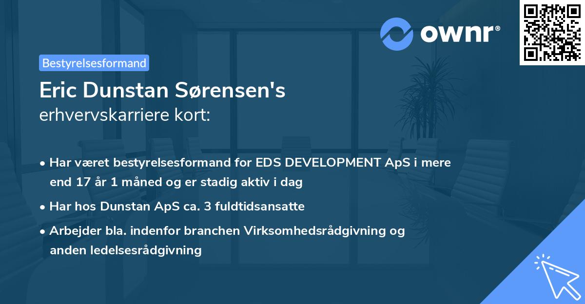 Eric Dunstan Sørensen's erhvervskarriere kort