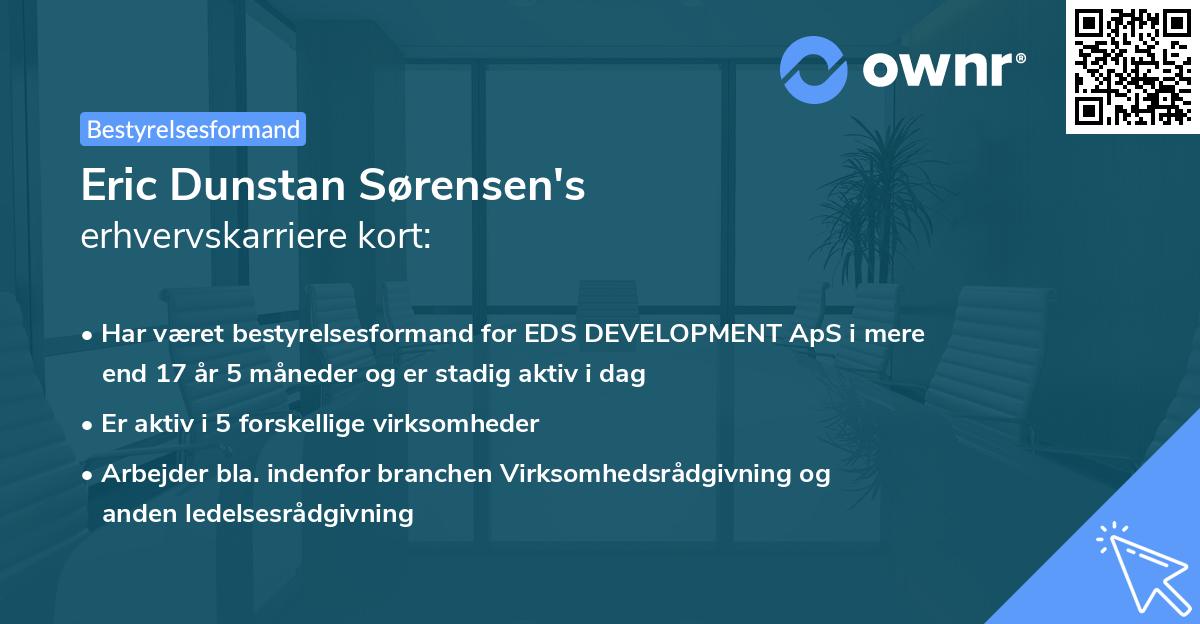 Eric Dunstan Sørensen's erhvervskarriere kort