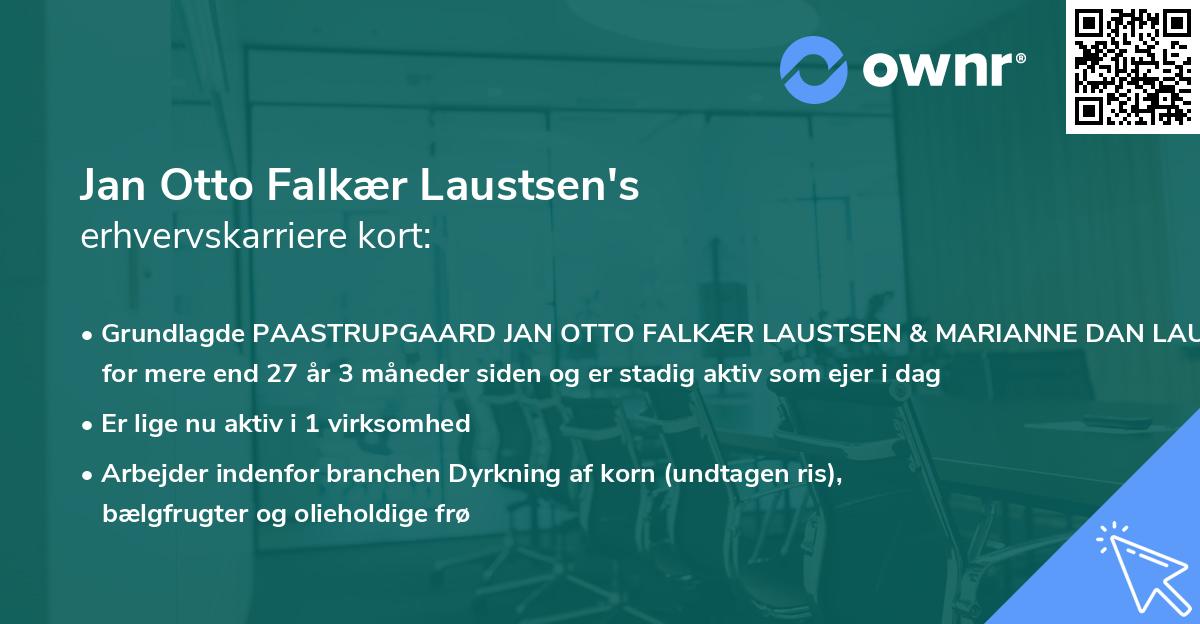 Jan Otto Falkær Laustsen's erhvervskarriere kort