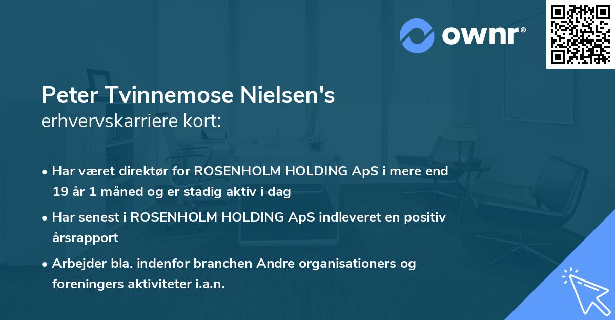 Peter Tvinnemose Nielsen's erhvervskarriere kort