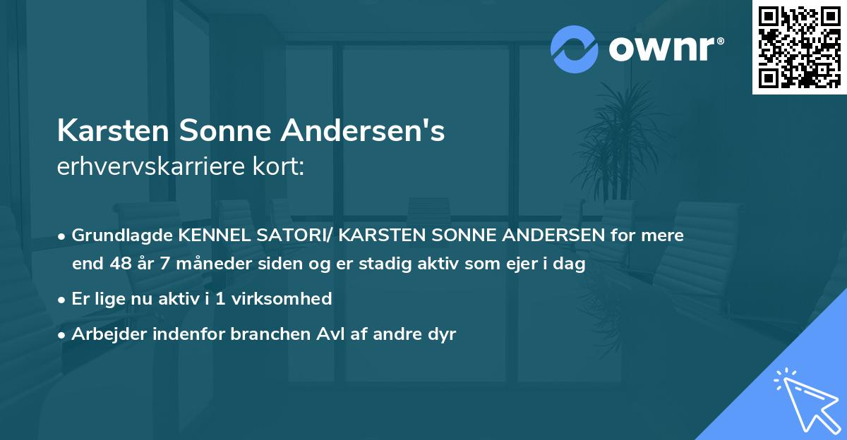 Karsten Sonne Andersen's erhvervskarriere kort