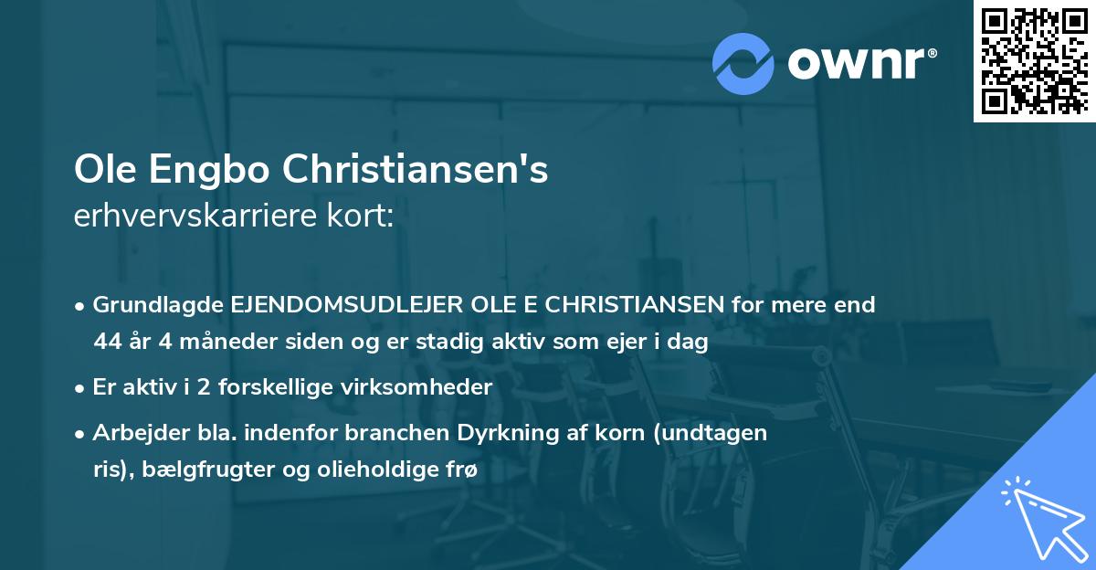 Ole Engbo Christiansen's erhvervskarriere kort