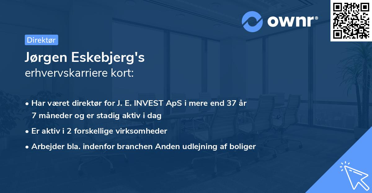 Jørgen Eskebjerg's erhvervskarriere kort