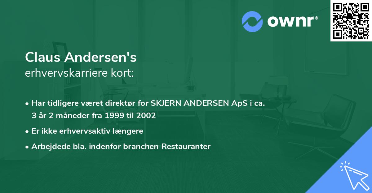 Claus Andersen's erhvervskarriere kort