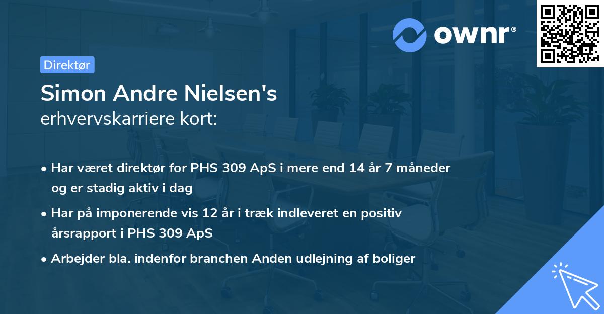 Simon Andre Nielsen's erhvervskarriere kort