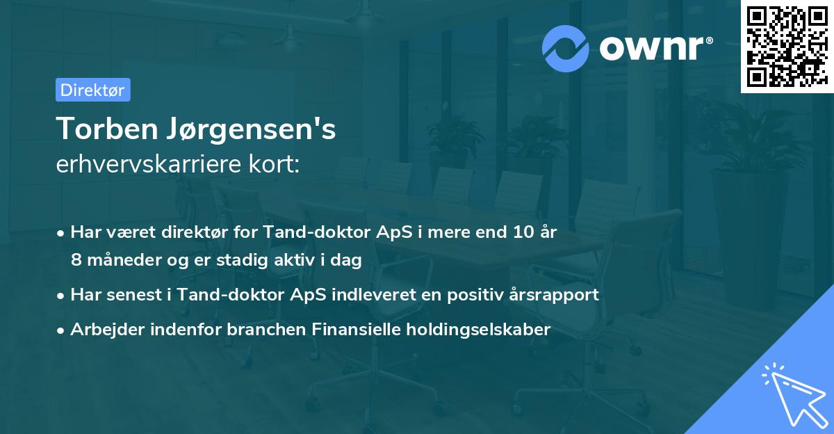 Torben Jørgensen's erhvervskarriere kort