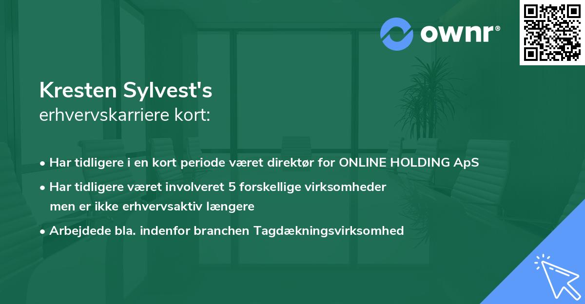 Kresten Sylvest's erhvervskarriere kort
