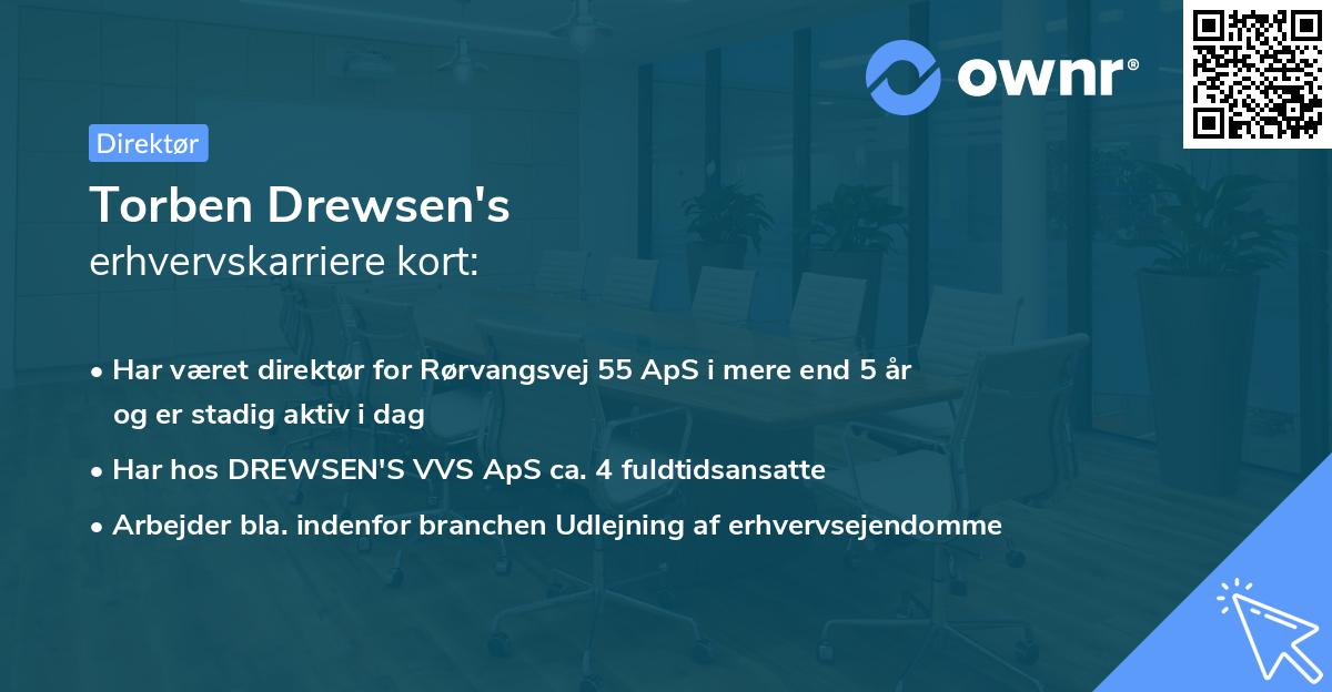 Torben Drewsen's erhvervskarriere kort