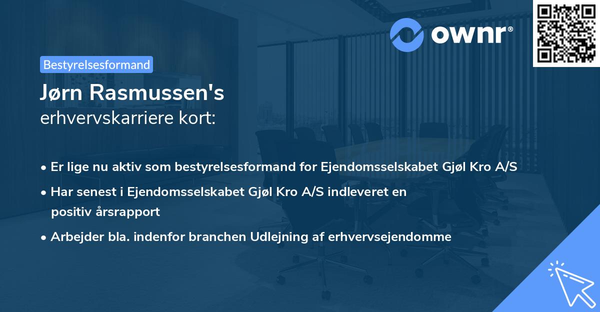 Jørn Rasmussen's erhvervskarriere kort