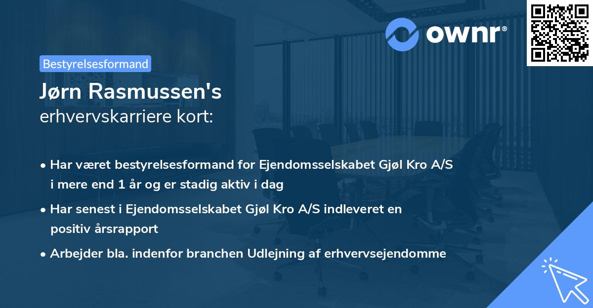 Jørn Rasmussen's erhvervskarriere kort