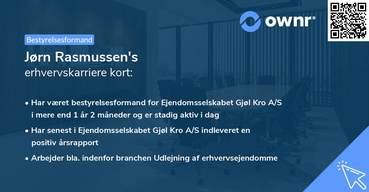 Jørn Rasmussen's erhvervskarriere kort