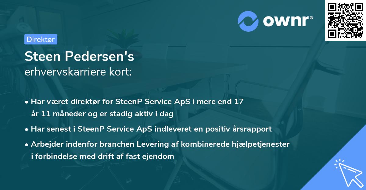Steen Pedersen's erhvervskarriere kort